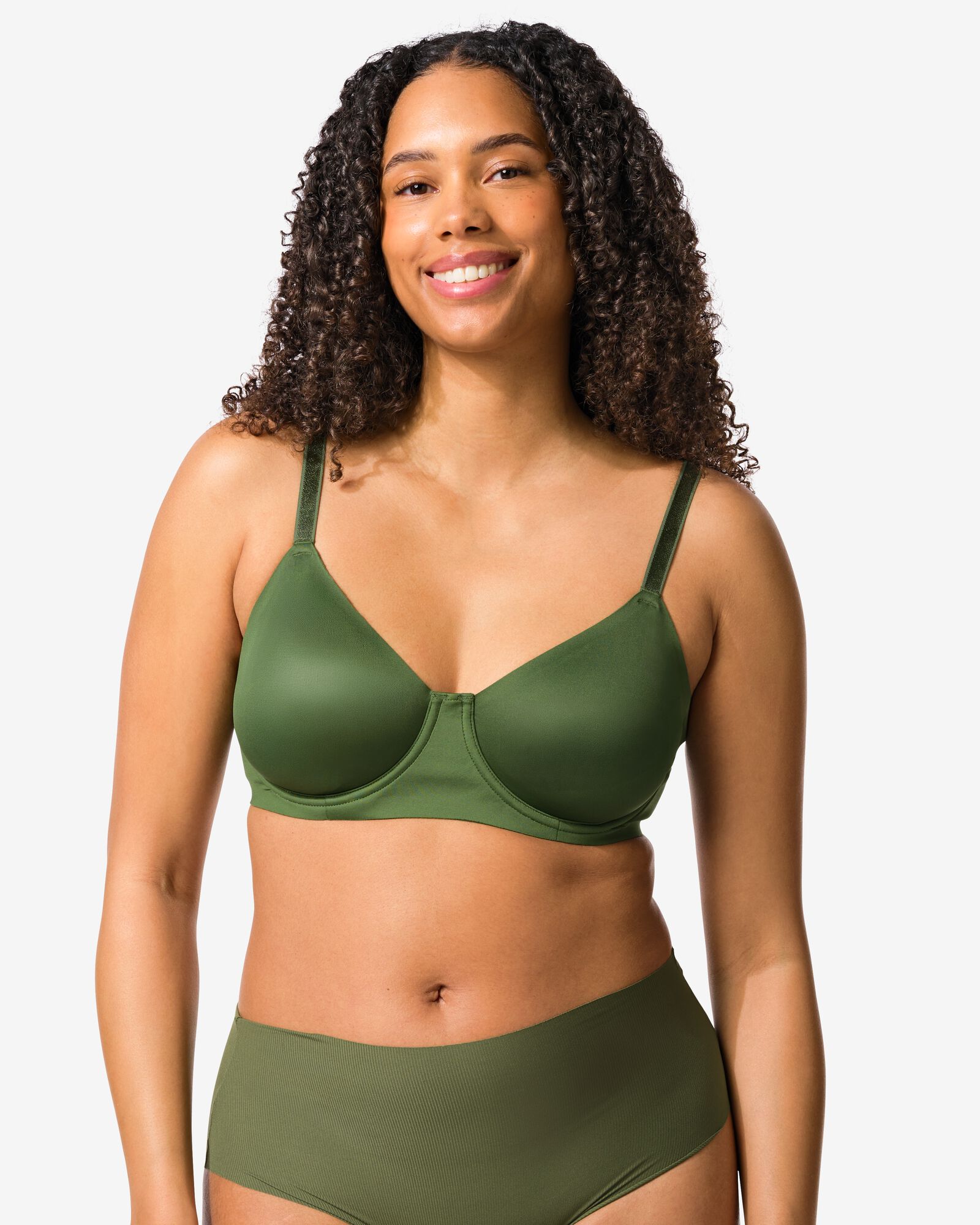 soutien-gorge non pr&eacute;form&eacute; avec armatures  vert fonc&eacute; vert fonc&eacute; - 21805975DARKGREEN - HEMA