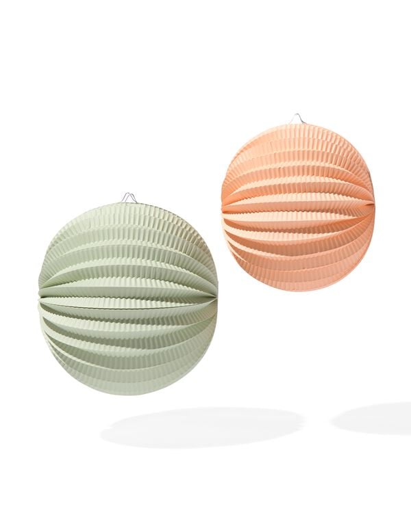 lampion papier 2 stuks 20 en 24cm - 14250263 - HEMA