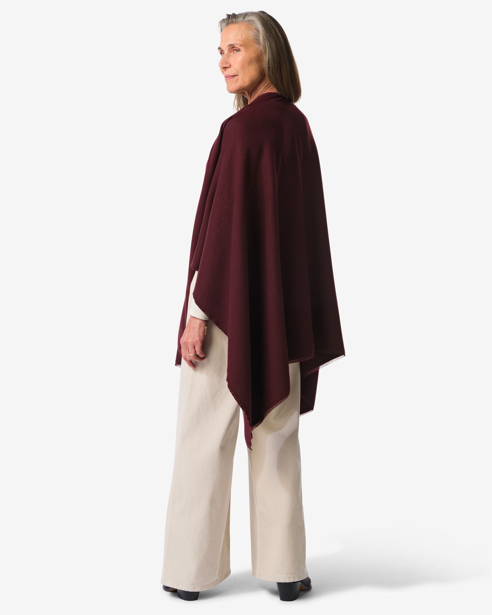 Damen-Poncho, Dunkelrot  - 16451054 - HEMA