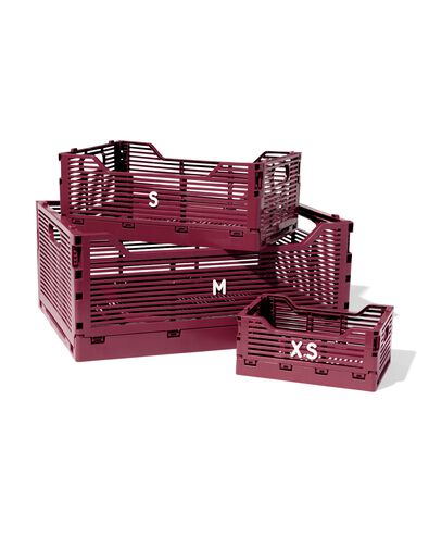 klapkrat letterbord recycled bordeauxrood XS  13 x 18 x 8 - 39811083 - HEMA