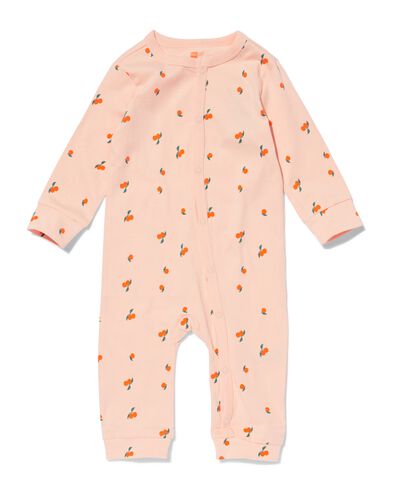 babypyjama jumpsuit mandarijnen lichtroze 74/80 - 33309531 - HEMA