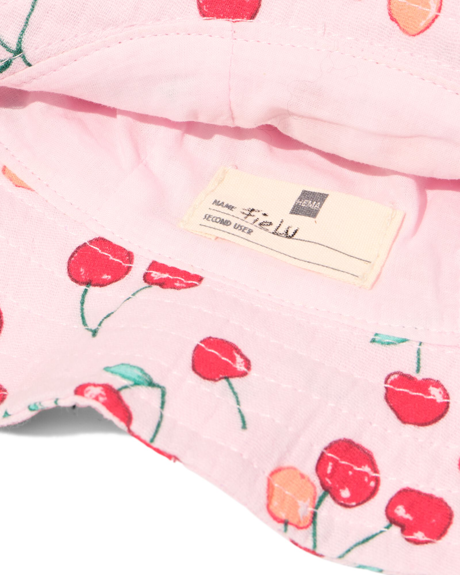 Babyhut aus Musselin mit Frucht rosa rosa - 33200515PINK - HEMA