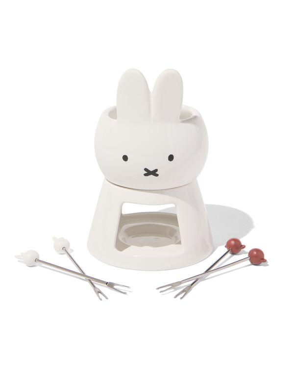 set &agrave; fondue au chocolat Miffy 12,5x20cm c&eacute;ramique - 60410326 - HEMA