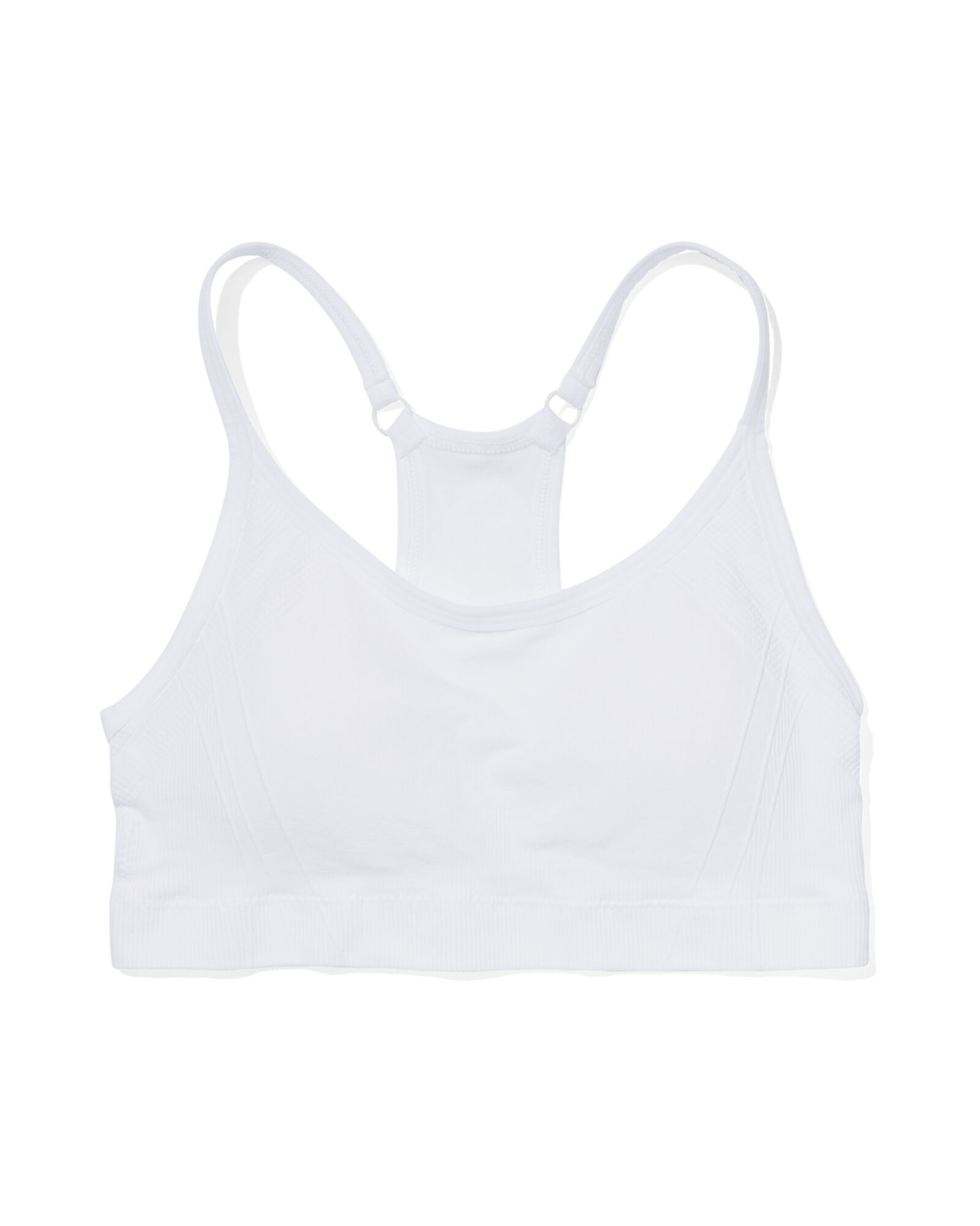 haut de sport pr&eacute;form&eacute; light support sans armature ni couture blanc blanc - 21770140WHITE - HEMA