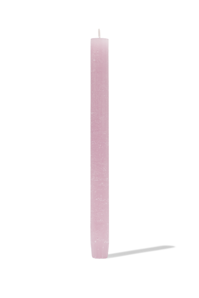 rustikale, lange Haushaltskerze, Ø 2.2 x 27 cm, violett - 13502843 - HEMA