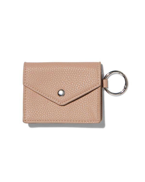Portemonnaie, Druckknopf, Schlüsselanhänger, taupe, 8 x 10 cm - 18110008 - HEMA