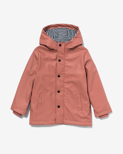 manteau enfant avec revêtement en caoutchouc et capuche rose - 1000029632 - HEMA