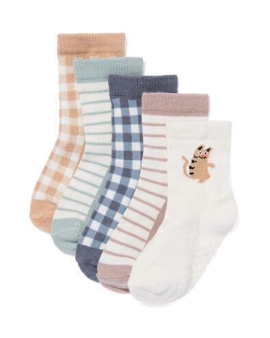 baby sokken met bamboe - 5 paar wit 6-12 m - 4740077 - HEMA