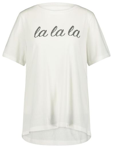 Damen-Leinen-T-Shirt wei. - 1000023725 - HEMA