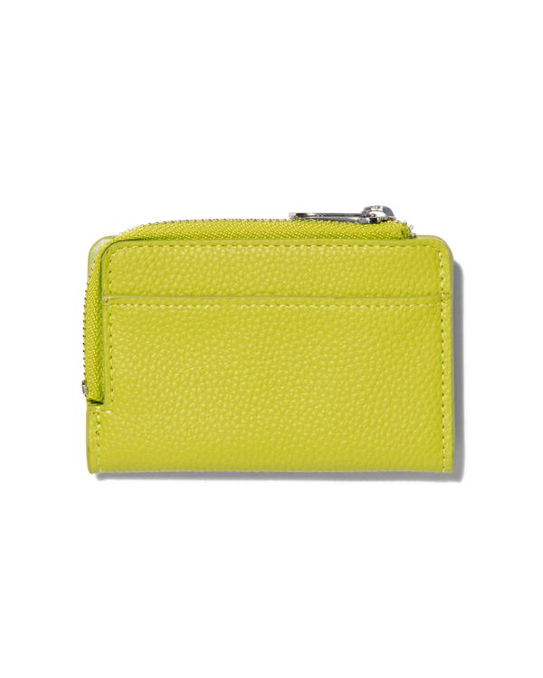 Portemonnaie, Druckknopf/Reißverschluss, gelbgrün, 8.5 x 12 cm - 18110003 - HEMA