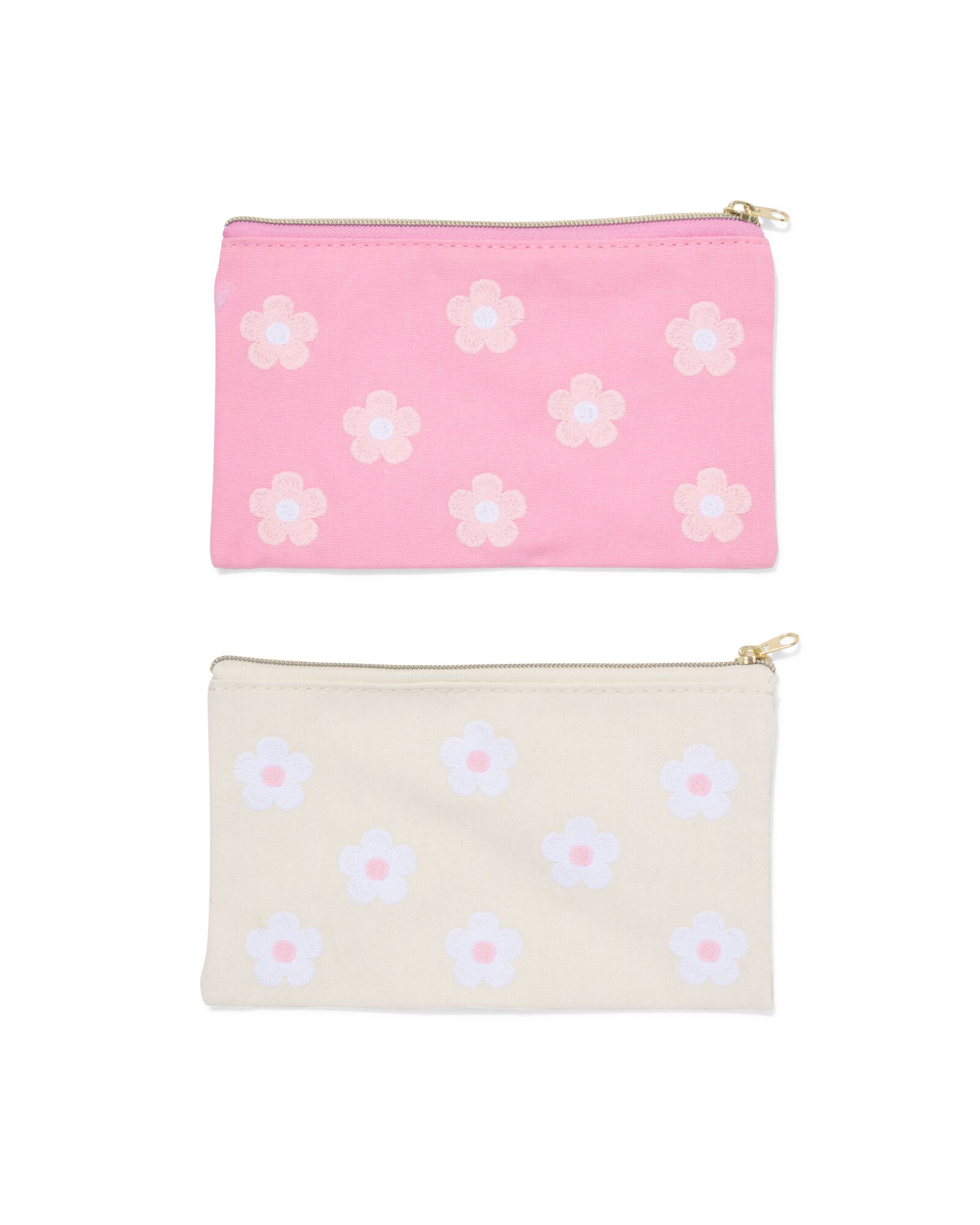 trousse en toile 22,5 x 12,7 cm fleur - 14540128 - HEMA