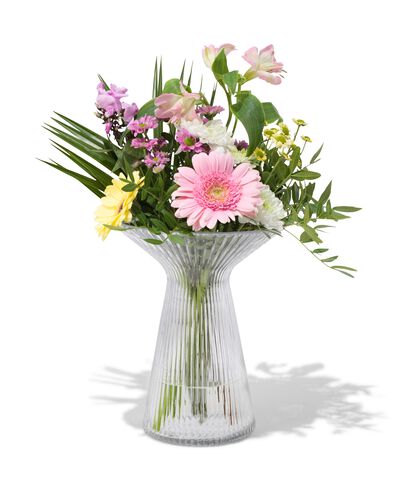 vase &agrave; collerette verre &Oslash;4x22 - 13323136 - HEMA