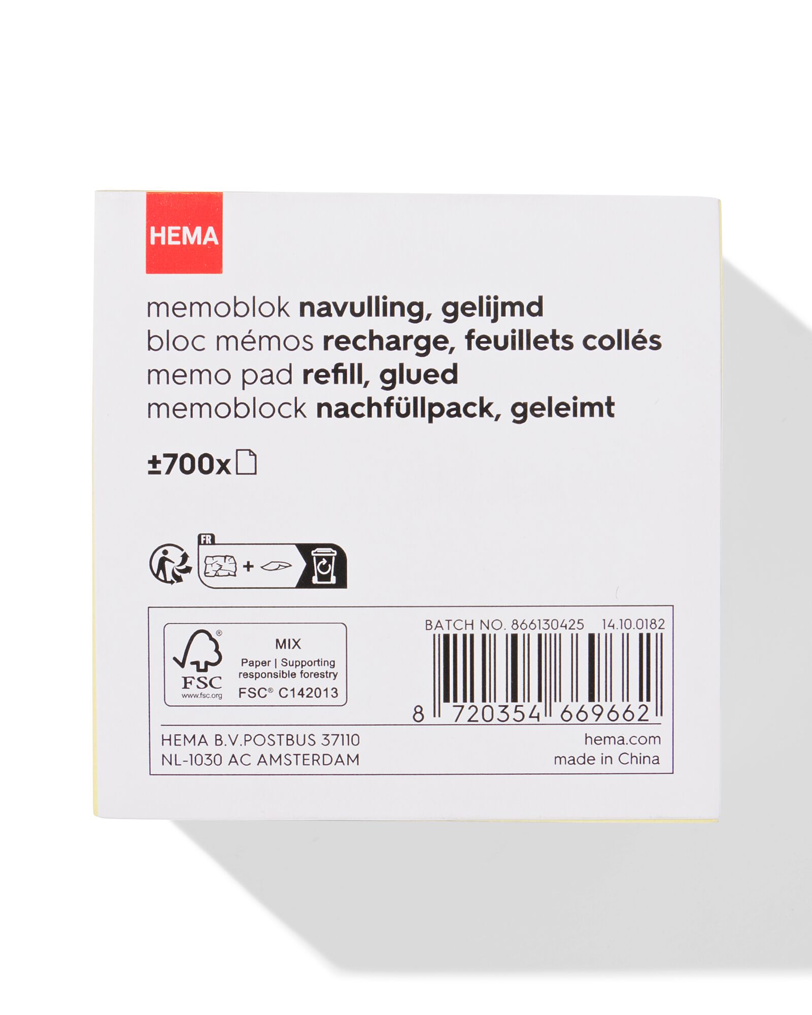 memoblok navulling regenboog - 14100182 - HEMA