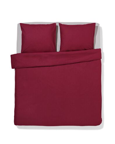 dekbedovertrek 200x200/220cm zacht katoen rood - 5750177 - HEMA