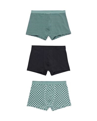 boxers courts blocs homme - lot de 3  vert vert - 19190270GREEN - HEMA