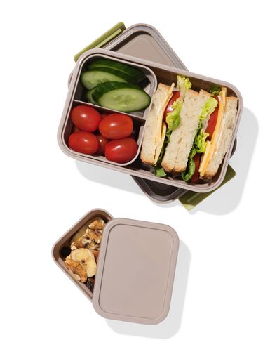 lunchbox modulair klein grijs - 80650289 - HEMA