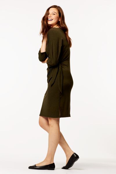 Damen-Kleid mit Gürtel dunkelgrün - 1000024853 - HEMA