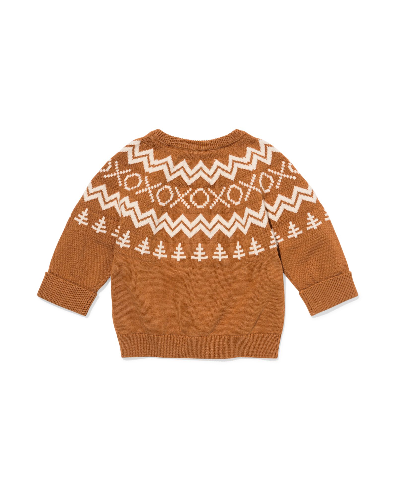 newborn trui nordic bruin bruin - 33434320BROWN - HEMA