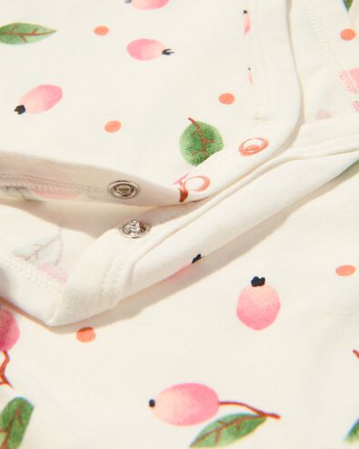 body en coton biologique stretch bouton de rose blanc cass&eacute; blanc cass&eacute; - 33394720OFFWHITE - HEMA