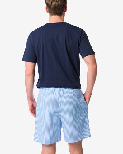 pyjashort homme Philip jersey rayures bleu clair bleu clair - 23686230LIGHTBLUE - HEMA