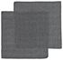 2 serviettes - 47x47 - coton - noir/blanc - 5300103 - HEMA