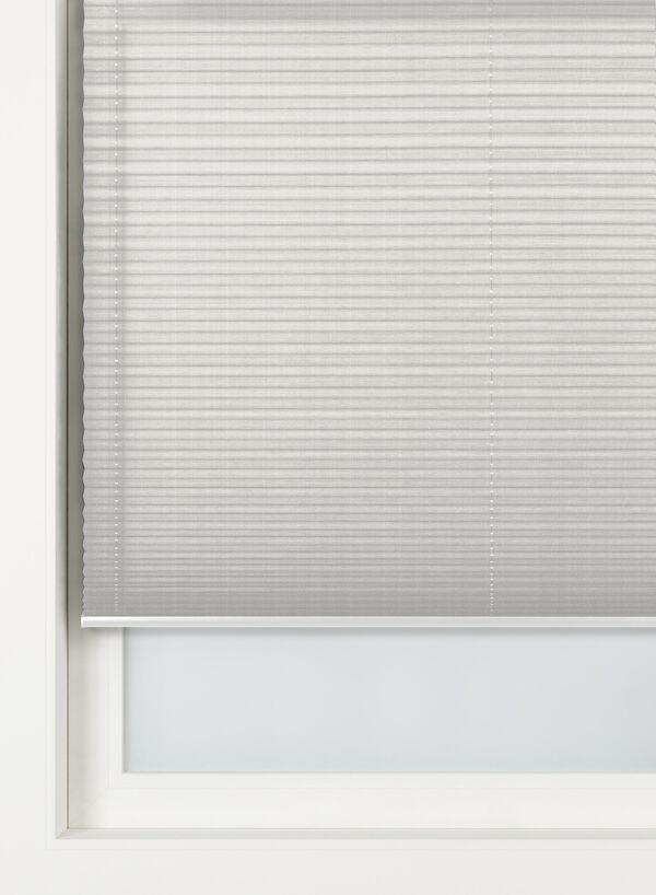 plisse enkel linnen transparant lichtgrijs lichtgrijs - 1000031738 - HEMA