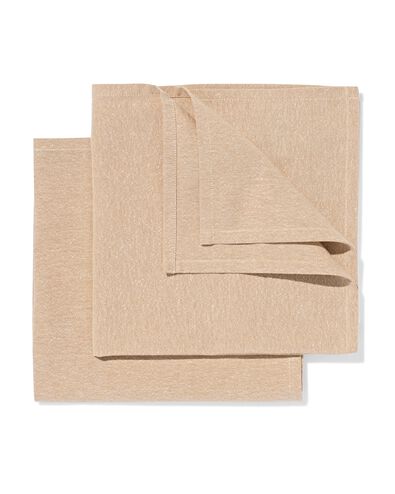 serviettes 47x47cm paillet&eacute; &eacute;cru - 2 pi&egrave;ces - 5300131 - HEMA