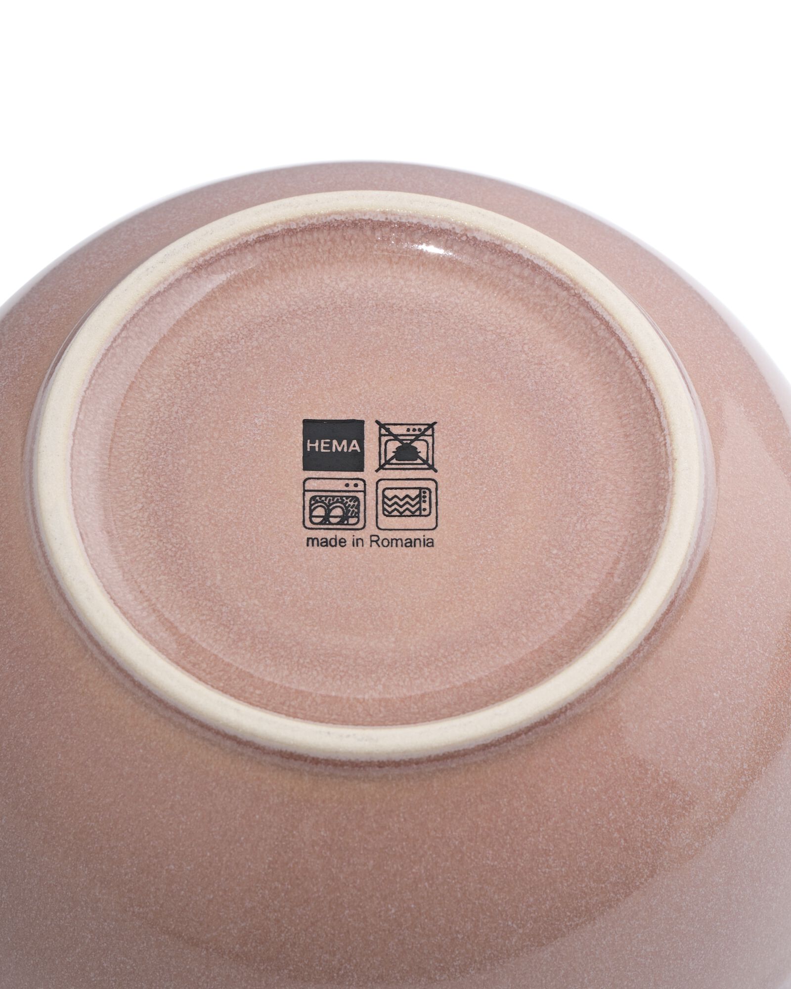 schaal ⌀14cm Puur reactief glazuur taupe - 9650175 - HEMA