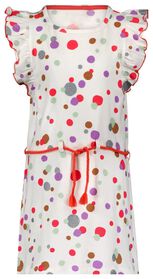 Kinder-Kleid mit Rüschen, Bindeband wei wei - 1000027072 - HEMA