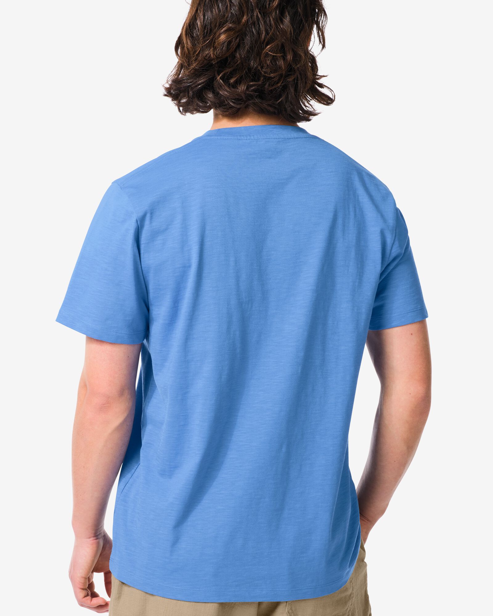 Herren-T-Shirt Jaap aus Slub-Jersey hellblau hellblau - 2178830LIGHTBLUE - HEMA