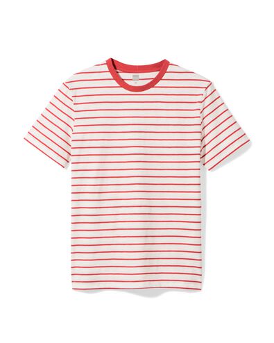 Herren-T-Shirt Lorenzo gestreift rot - 2140590RED - HEMA