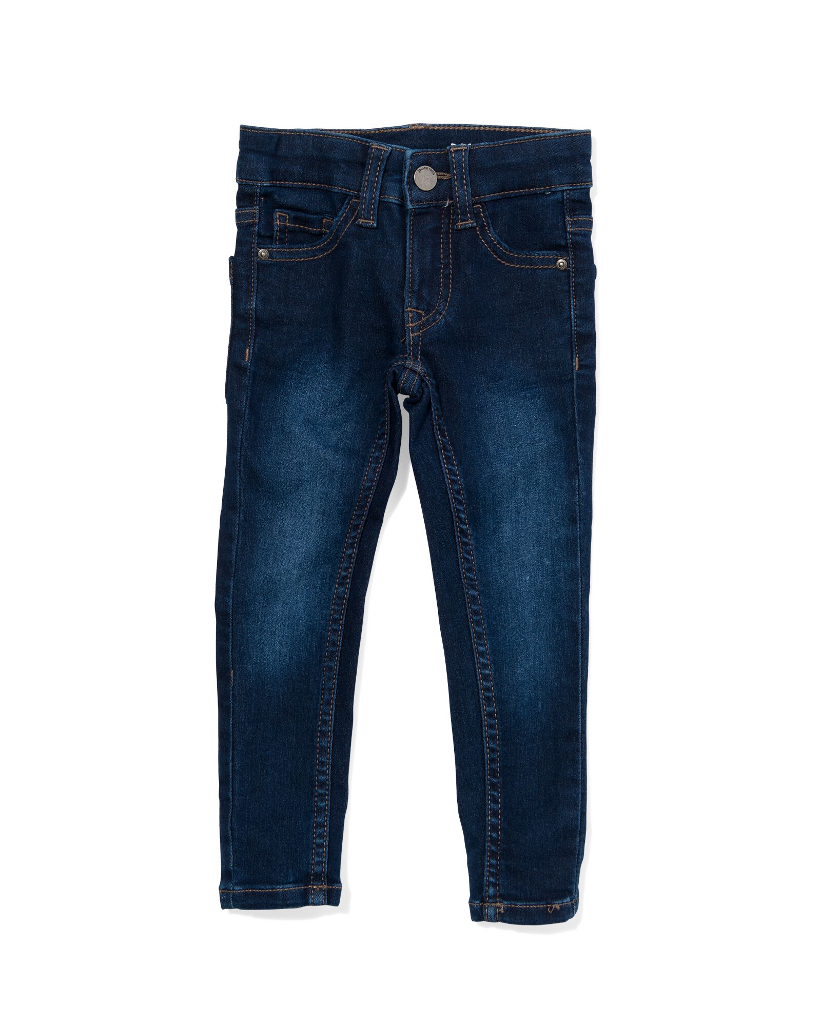 kinder jeans skinny fit donkerblauw - 1000028231 - HEMA