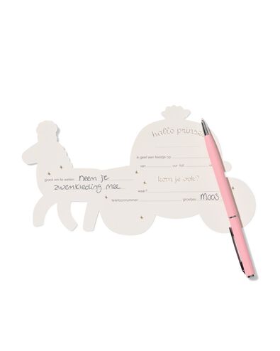 cartes d'invitation princesse - 8 pi&egrave;ces - 14250391 - HEMA