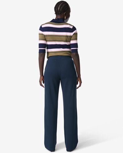 damesbroek Kacey regular fit  donkerblauw donkerblauw - 36301780DARKBLUE - HEMA