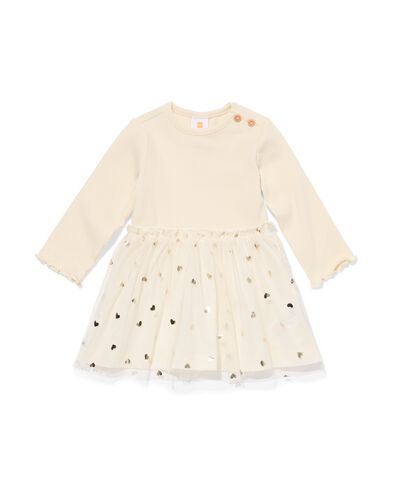 robe b&eacute;b&eacute; c&oelig;urs blanc cass&eacute; - 33045770OFFWHITE - HEMA