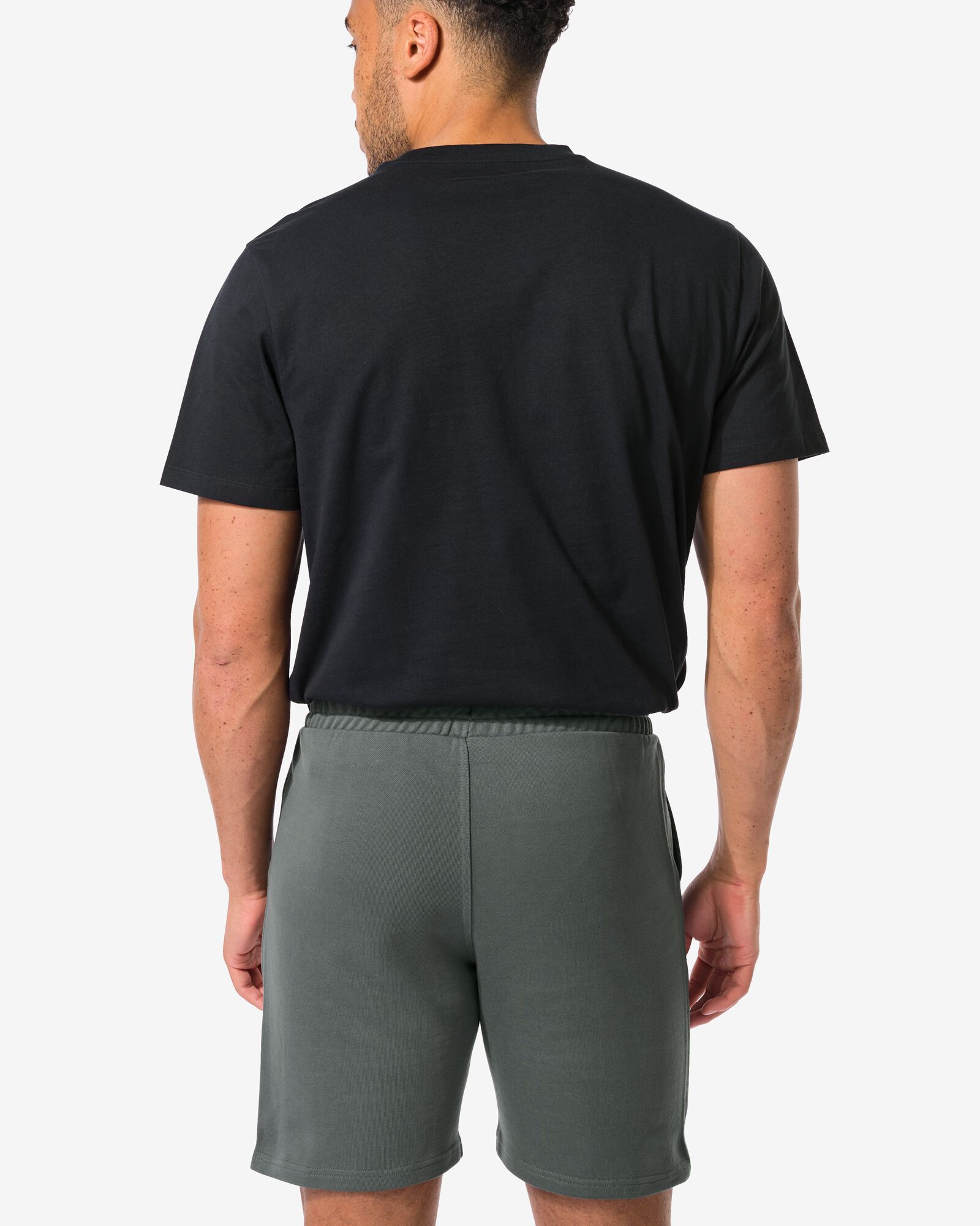 heren sweatshort donkergroen - 2140660DARKGREEN - HEMA