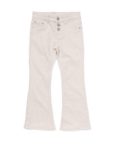 kinder jeans flared gebroken wit gebroken wit - 30896118OFFWHITE - HEMA
