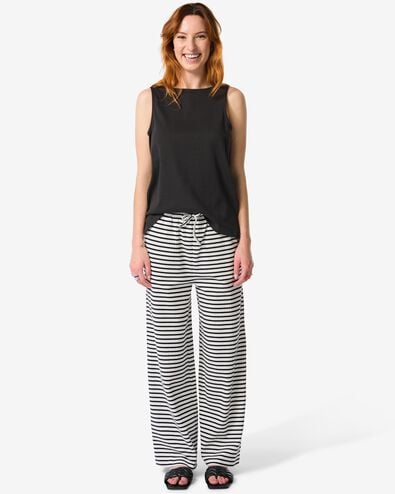 Damenhose Noel, Wide Leg, gestreift schwarz schwarz - 36259475BLACK - HEMA