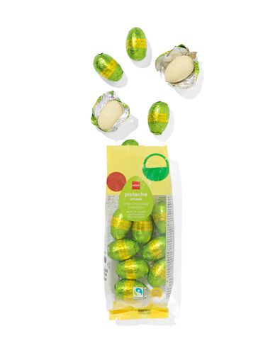 &oelig;ufs en chocolat blanc pistache  - 24202500 - HEMA