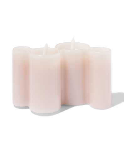 bougie led taupe - 13550101 - HEMA