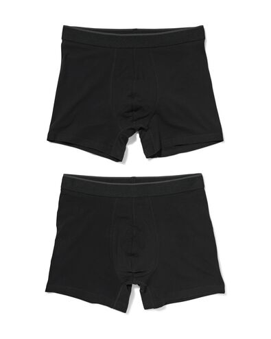 herenboxers perfect comfort - 2 stuks zwart zwart - 19190370BLACK - HEMA