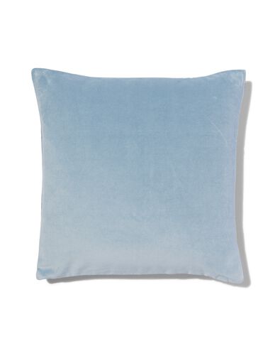 Kissenbezug, Velours, 50 x 50 cm, blau - 7323015 - HEMA
