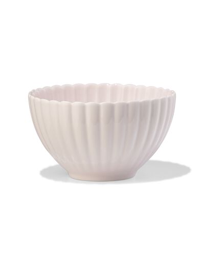 bol ⌀12x7cm fa&iuml;ence fleur rose - 9650345 - HEMA