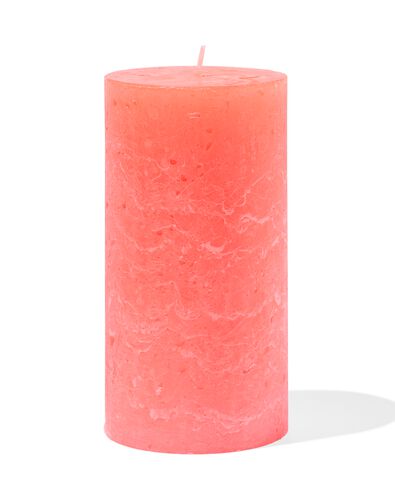 rustieke kaarsen fluor oranje	 - 2000000050 - HEMA