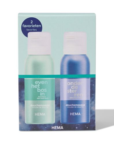 mini-mousse de douche for&ecirc;t et &eacute;toiles 100ml - 2 pi&egrave;ces - 11380081 - HEMA