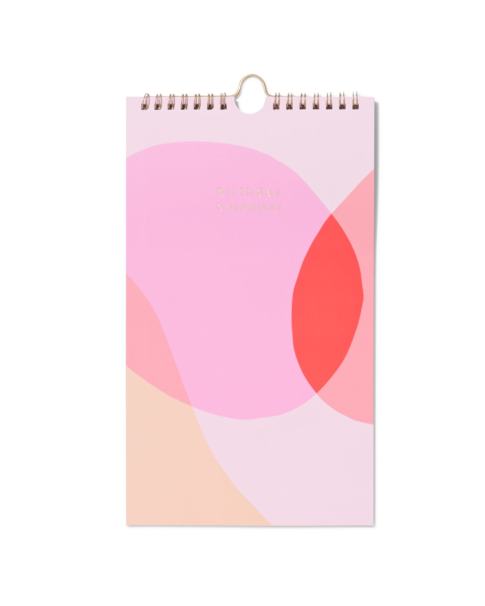 calendrier perp&eacute;tuel d'anniversaires 28x16 rose - 14130231 - HEMA