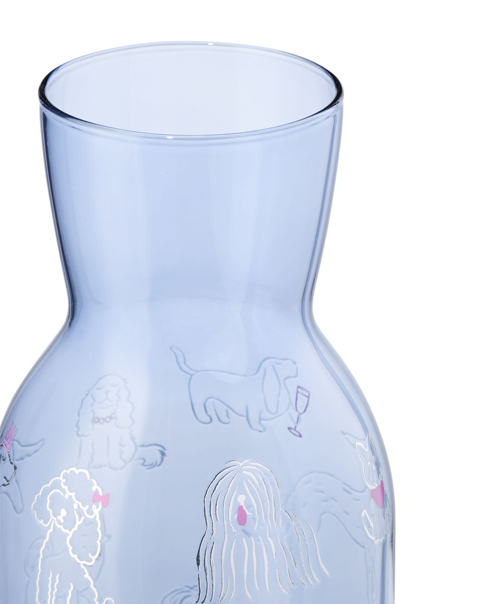 karaf 1000ml met drinkglas honden - 61104424 - HEMA