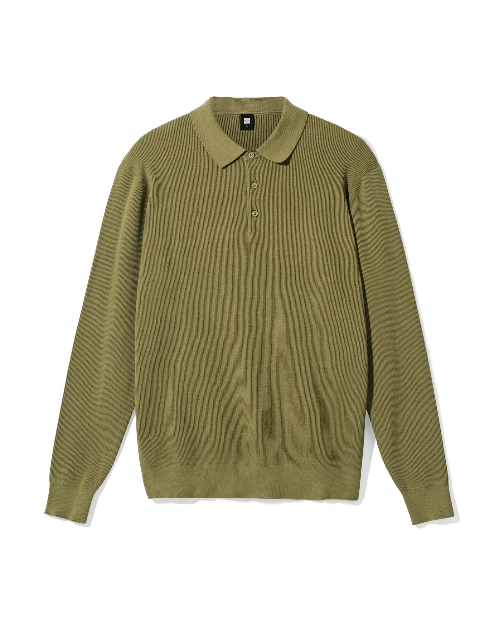 pull tricot Karel c&ocirc;tel&eacute; homme vert moyen vert moyen - 2130030MIDGREEN - HEMA