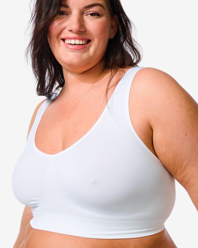 Damen-Bustier, nicht vorgeformt, nahtlos wei&szlig; - 1000024177 - HEMA