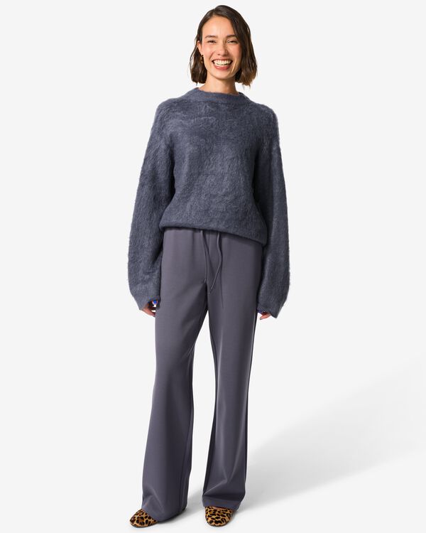 pantalon femme Wendy jambes larges gris gris - 36204930GREY - HEMA